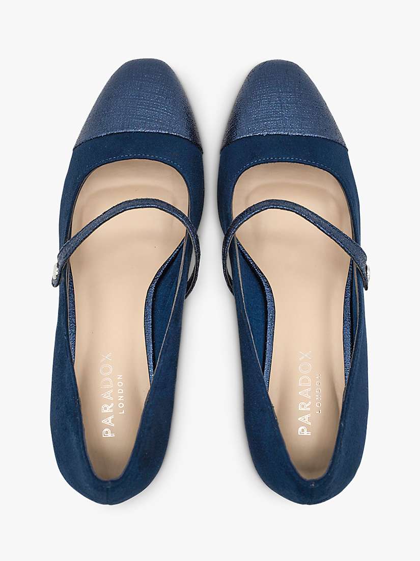 Buy Paradox London Kacey Microsuede Mary Jane Shoes, Navy Online at johnlewis.com