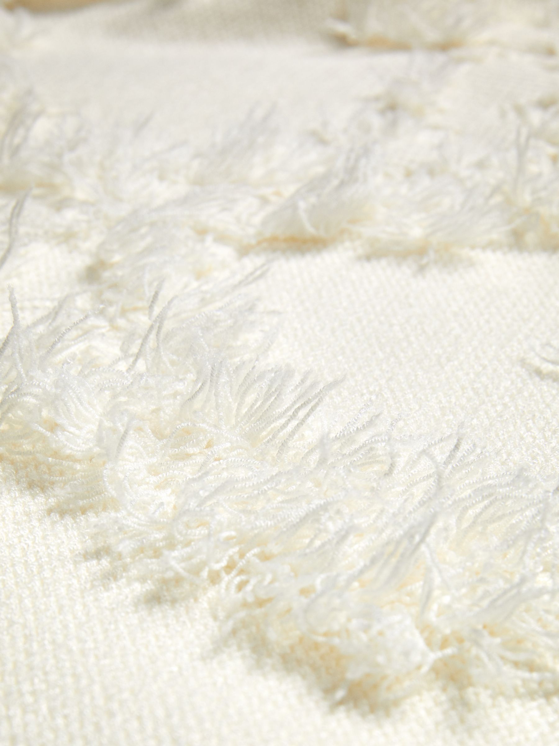 Buy Ted Baker Chalayy Fringed Jacquard Placement Sweater, Ivory Online at johnlewis.com