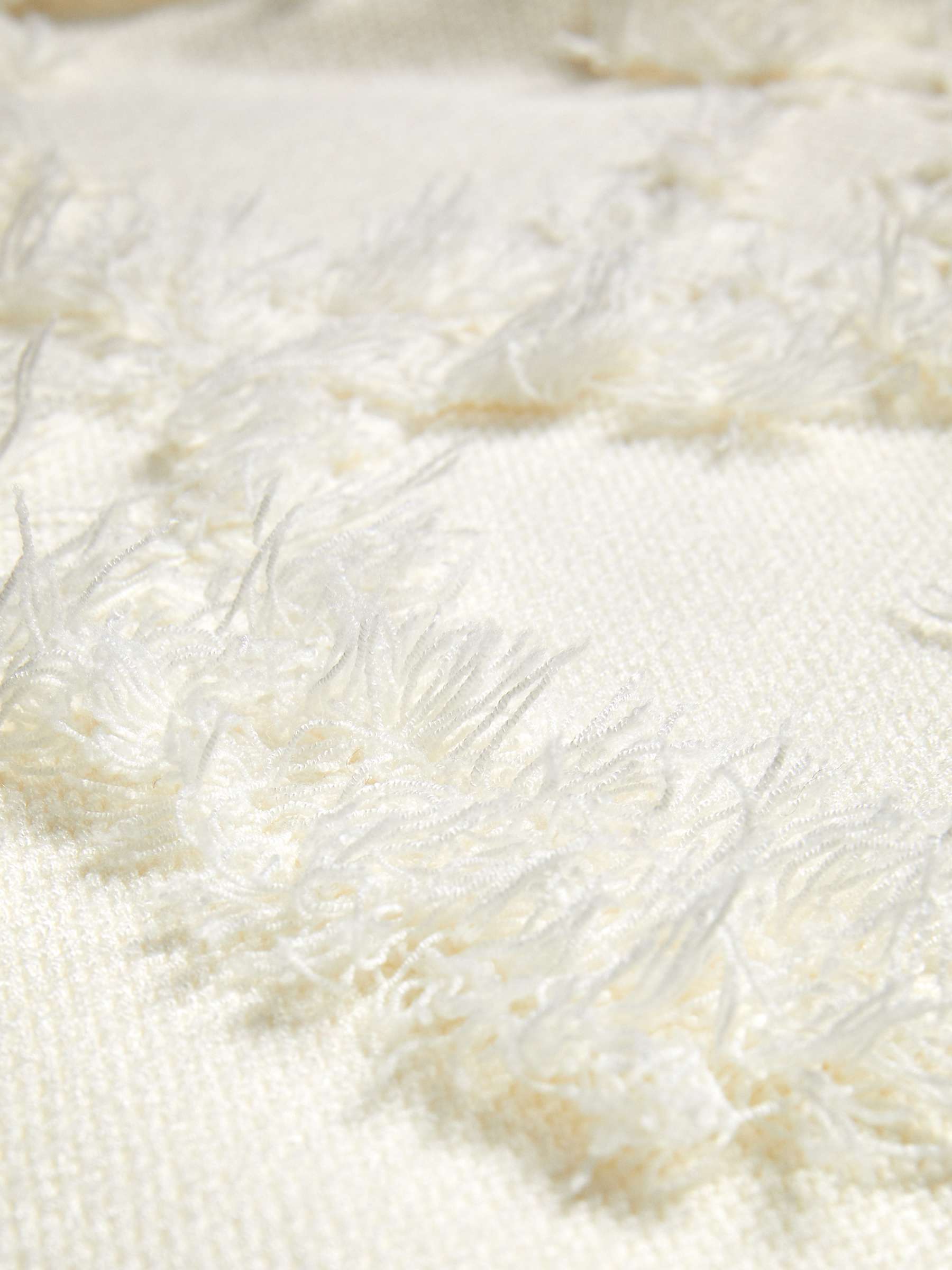 Buy Ted Baker Chalayy Fringed Jacquard Placement Sweater, Ivory Online at johnlewis.com
