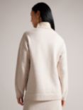 Ted Baker Lidya Double Faced Easy Funnel Neck Jumper, Natural Cream, Natural Cream