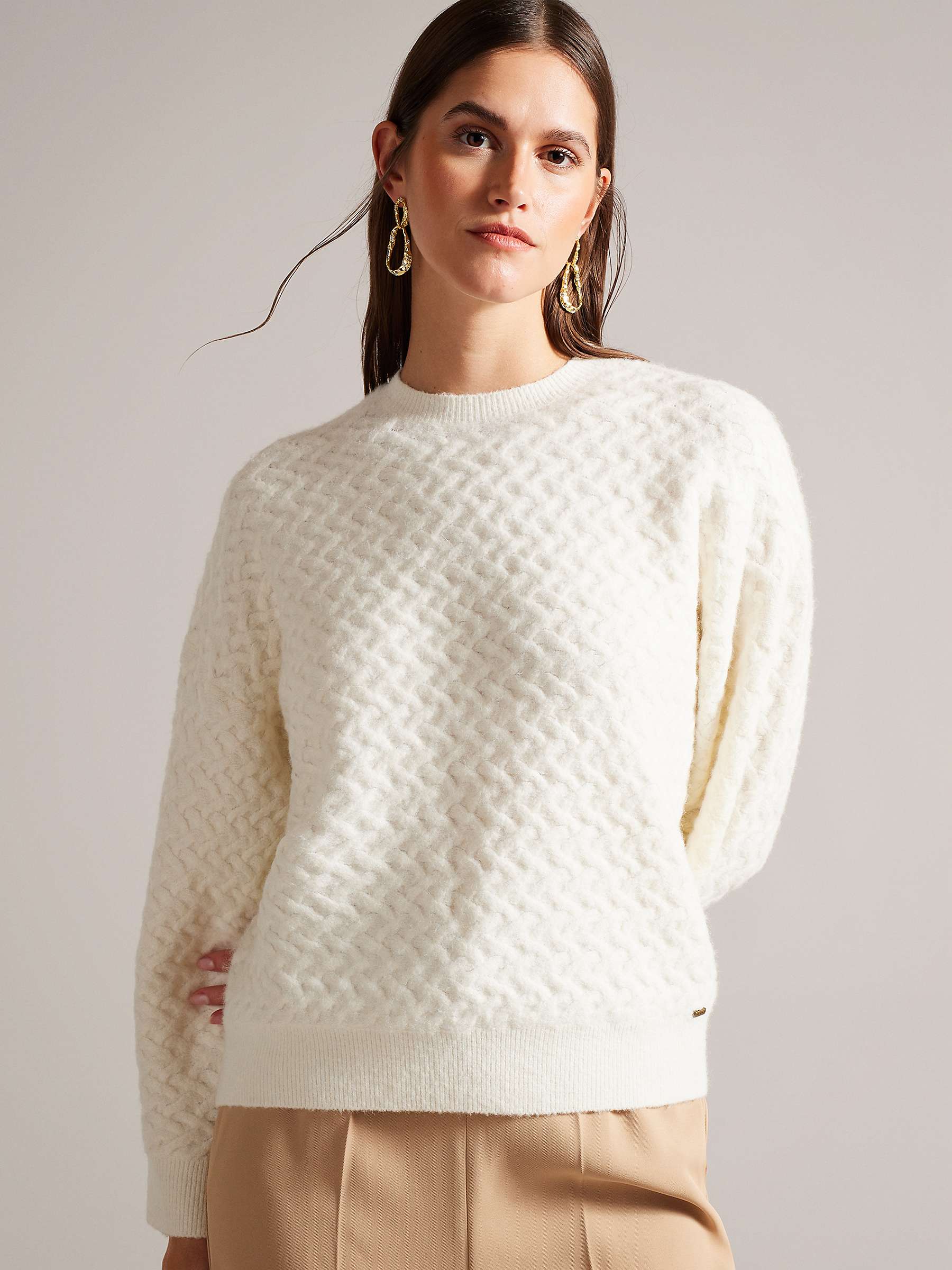 Buy Ted Baker Morlea Horizontal Cable Knit Easy Fit Jumper Online at johnlewis.com