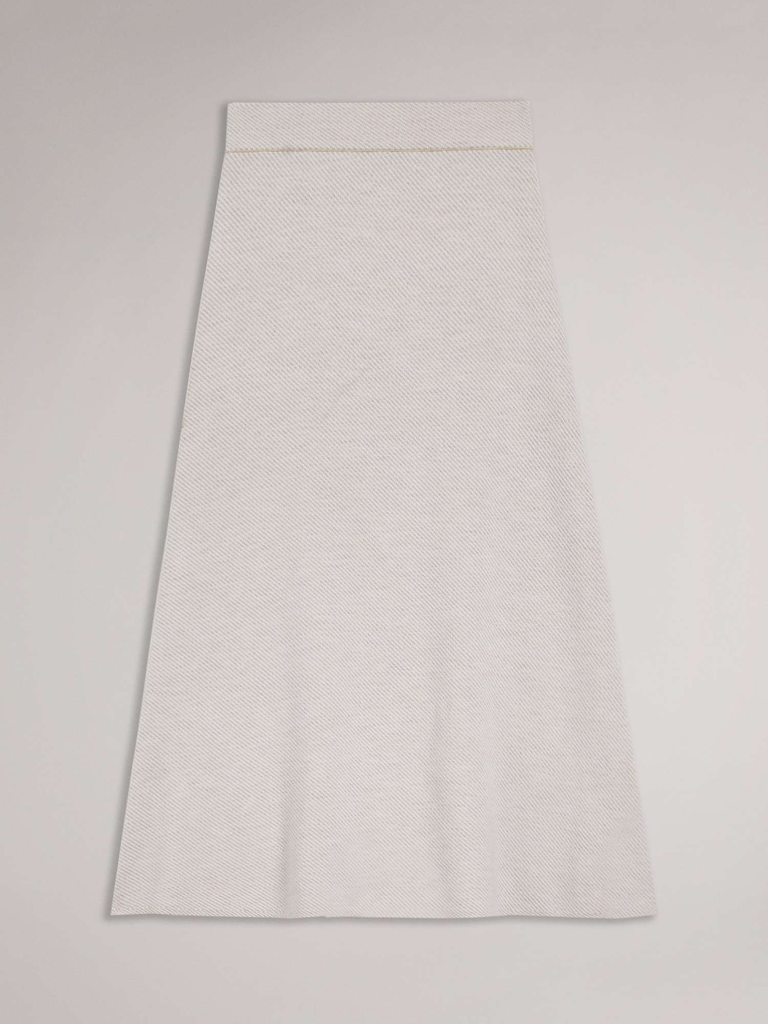 Buy Ted Baker Lydlee Easy Fit Knitted Midi Skirt, Natural Cream Online at johnlewis.com