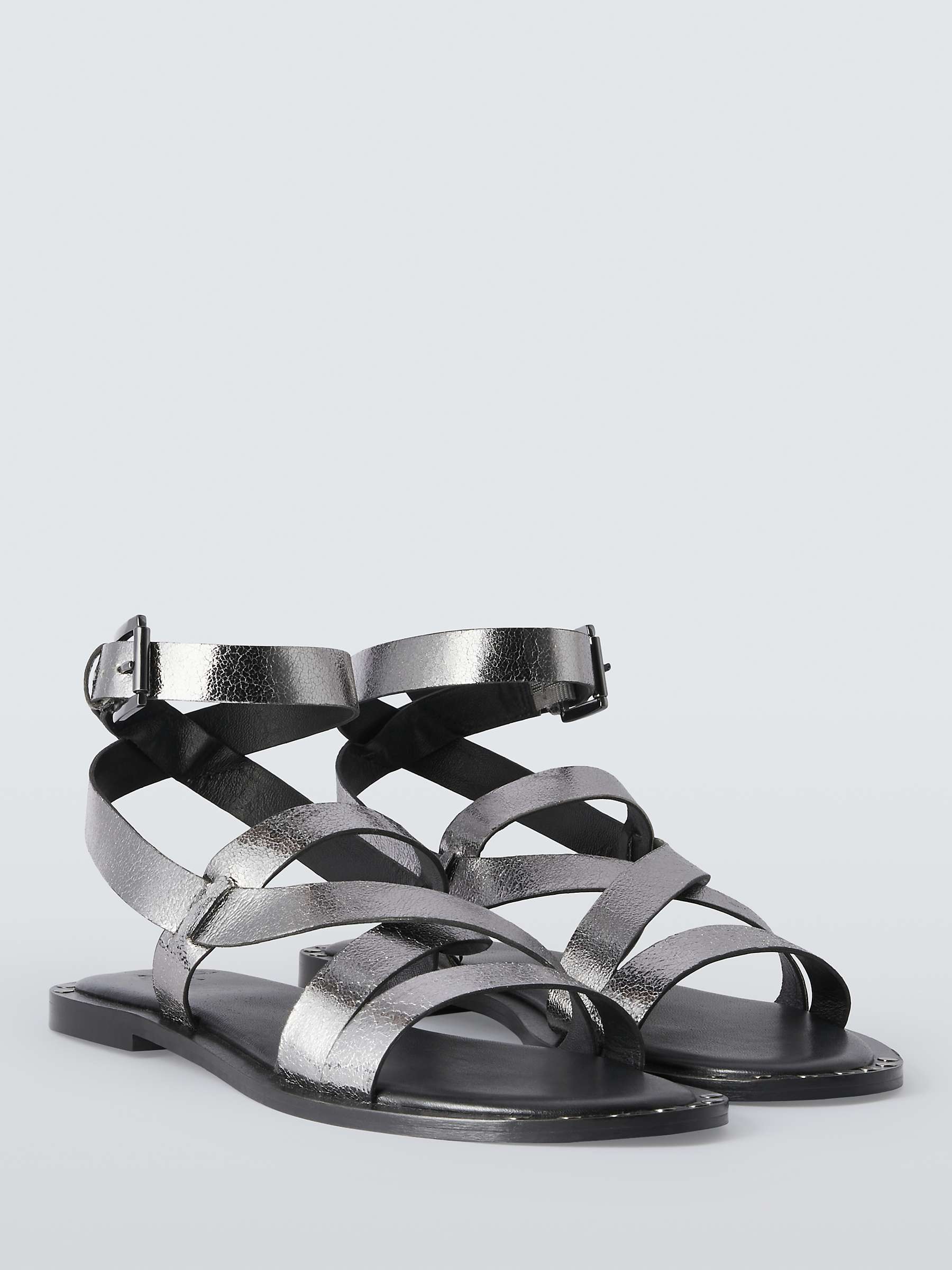 Buy AND/OR Lars Leather Studded Rand Leather Strap Sandals Online at johnlewis.com