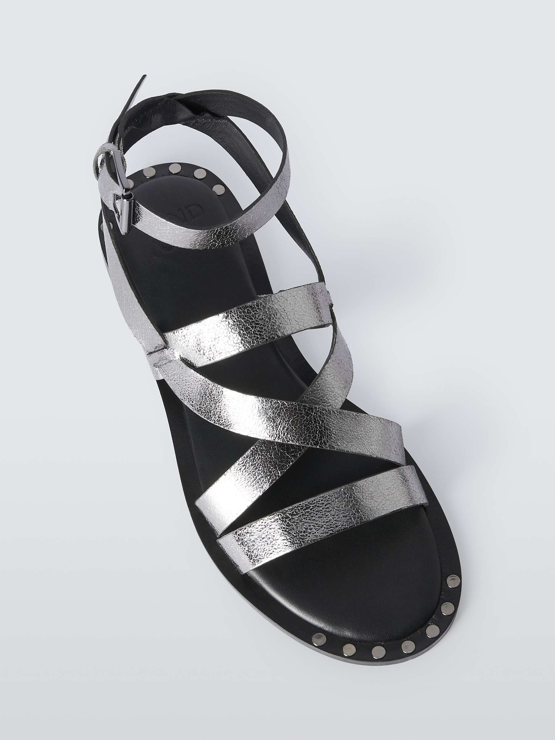 Buy AND/OR Lars Leather Studded Rand Leather Strap Sandals Online at johnlewis.com