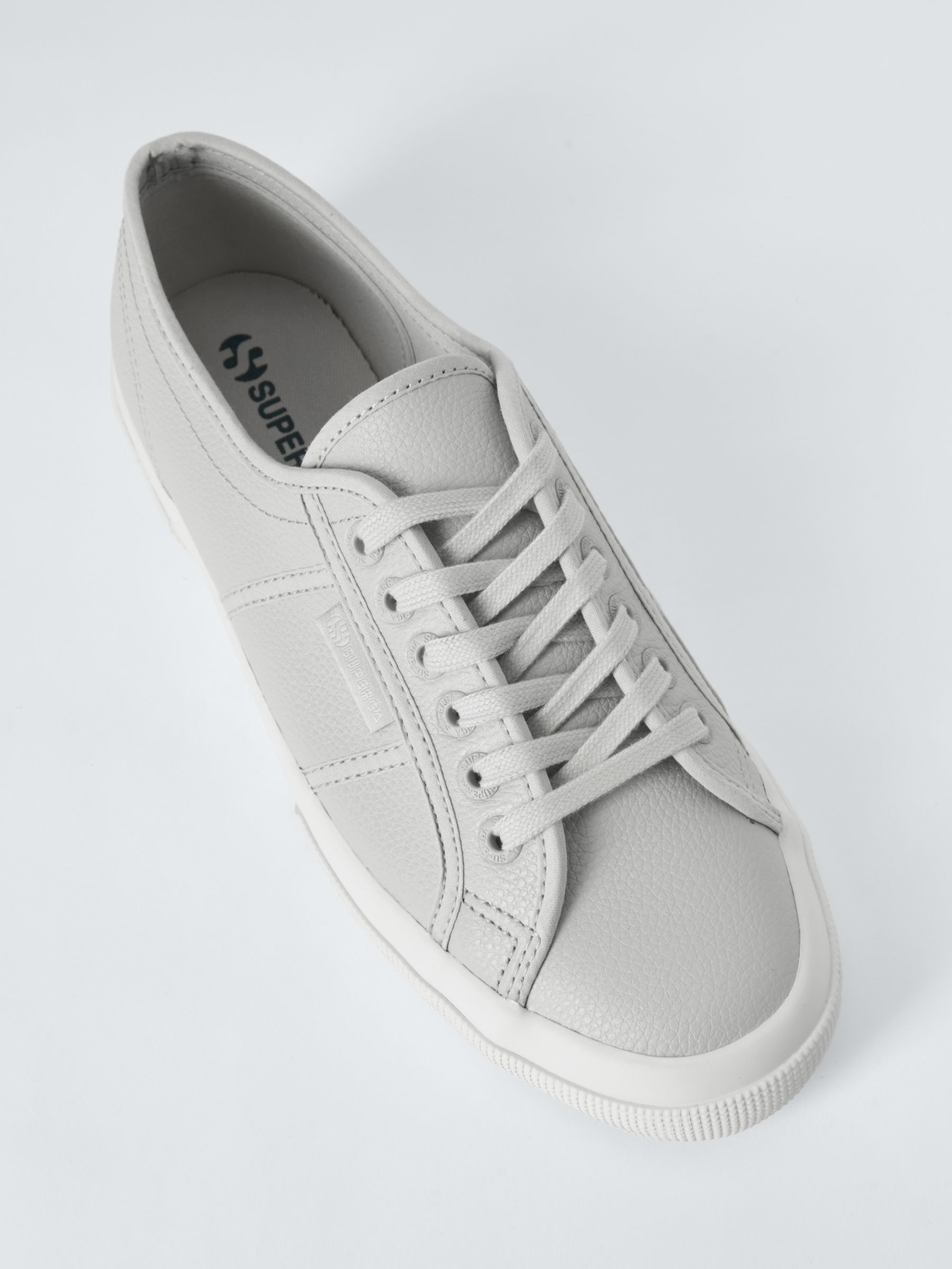 Buy Superga 2750 Leather Trainers, Grey Silver Online at johnlewis.com