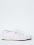 Superga 2750 Cotu Flowers Canvas Trainers, White/Pink