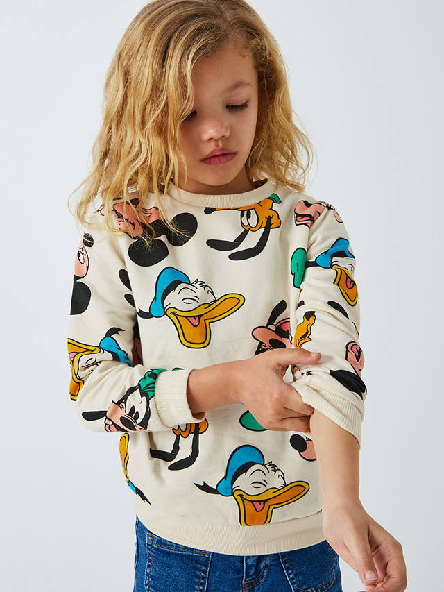 Brand Threads Kids' Disney Mickey Mouse Sweatshirt, Natural
