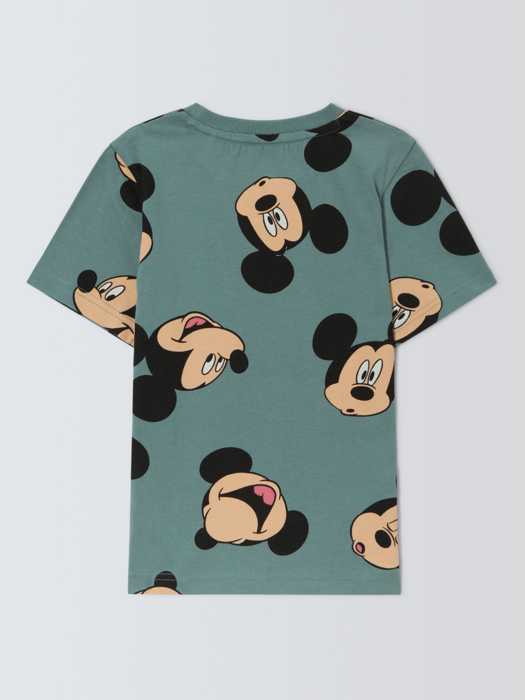 Brand Threads Kids' Disney Mickey Mouse T-Shirt, Green, 4-5 years