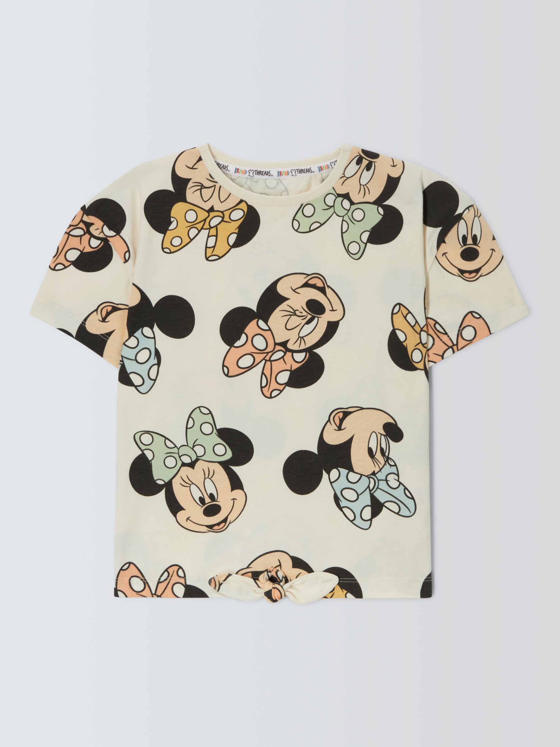 Brand Threads Kids' Disney Minnie Mouse T-Shirt, Pink, 8-9 years