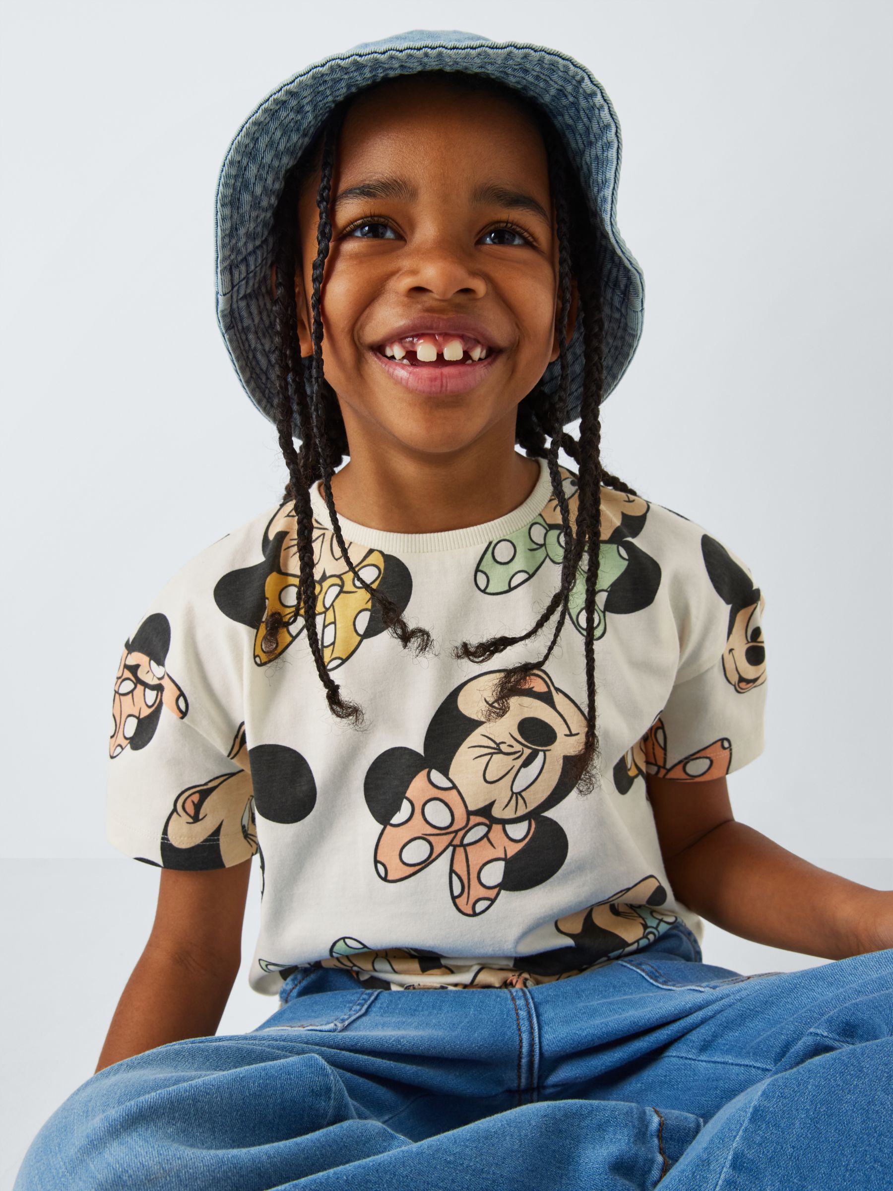 Brand Threads Kids' Disney Minnie Mouse T-Shirt, Pink, 8-9 years