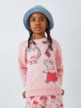 Brand Threads Kids' Peppa Pig Joggers Set, Dusky Pink