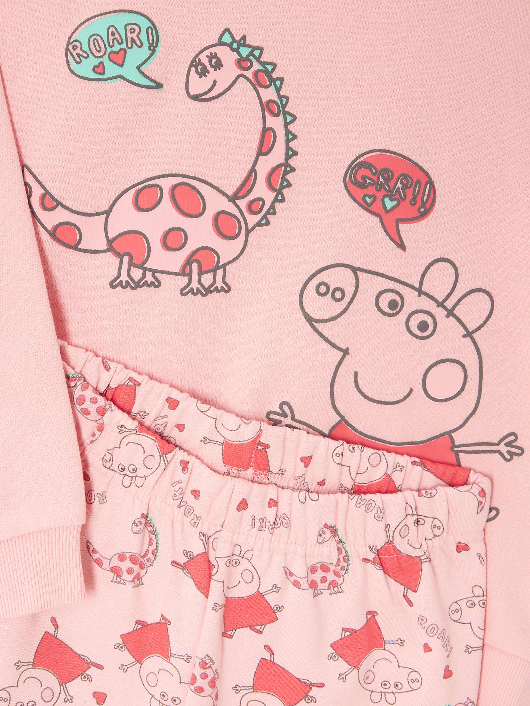 Buy Brand Threads Kids' Peppa Pig Joggers Set, Dusky Pink Online at johnlewis.com