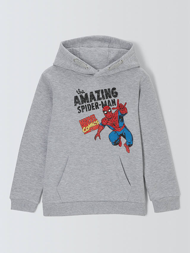 Brand Threads Kids' Spider-Man Hoodie, Grey