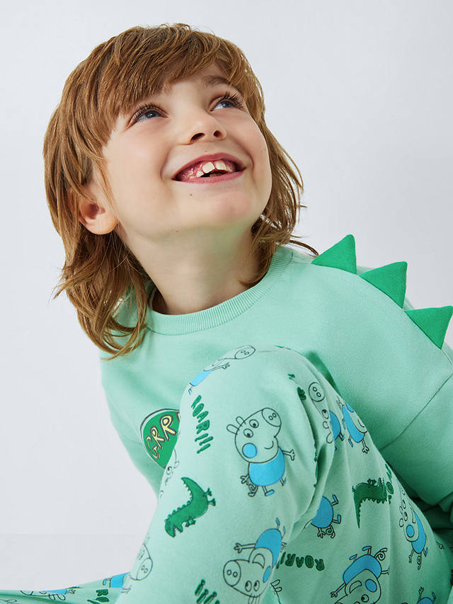 Brand Threads Kids' Peppa Pig George 3D Spike Shoulder Jogger Set, Green