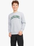 Jack & Jones Kids' Josh Logo Sweatshirt, White Melange