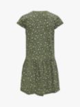 Kids ONLY Kids' Organic Cotton Heart Print Cutline Dress, Olivine