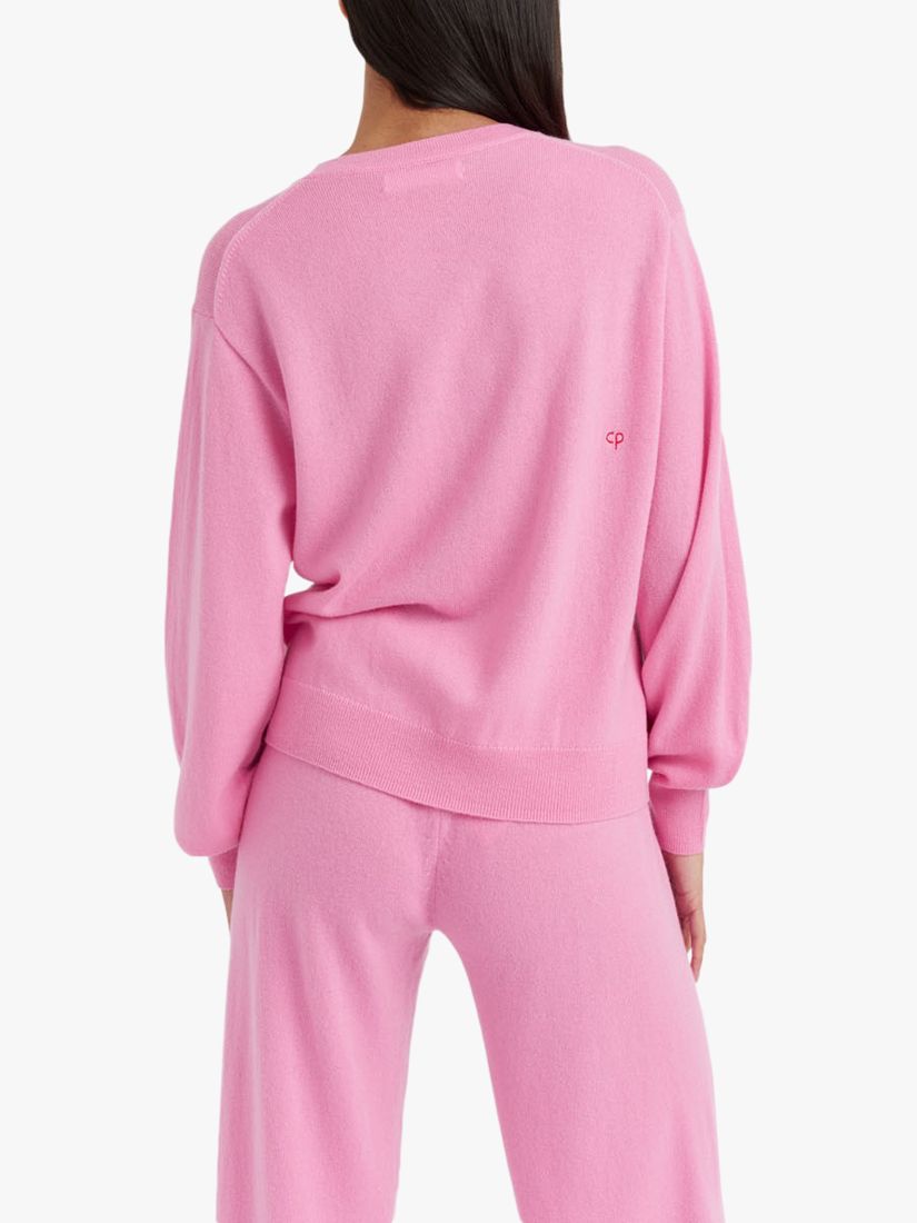 Chinti & Parker Wool-Cashmere Smurf Love Jumper, Pink/Multi, XS