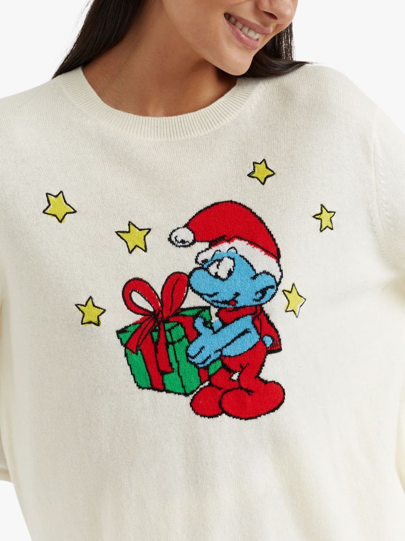 Chinti Parker Wool and Cashmere Blend Christmas Smurf Jumper