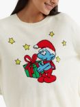 Chinti & Parker Wool and Cashmere Blend Christmas Smurf Jumper, Black/Multi