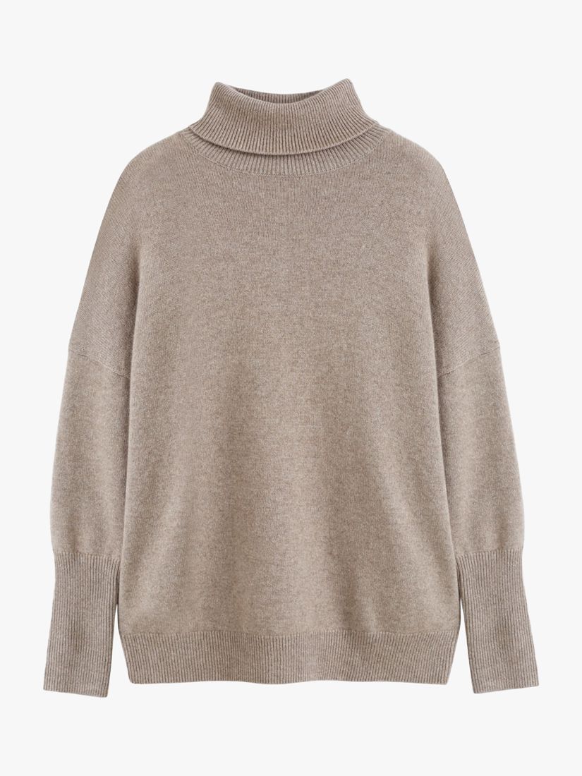 Chinti & Parker Cashmere Roll-Neck Jumper, Soft Truffle at John Lewis ...