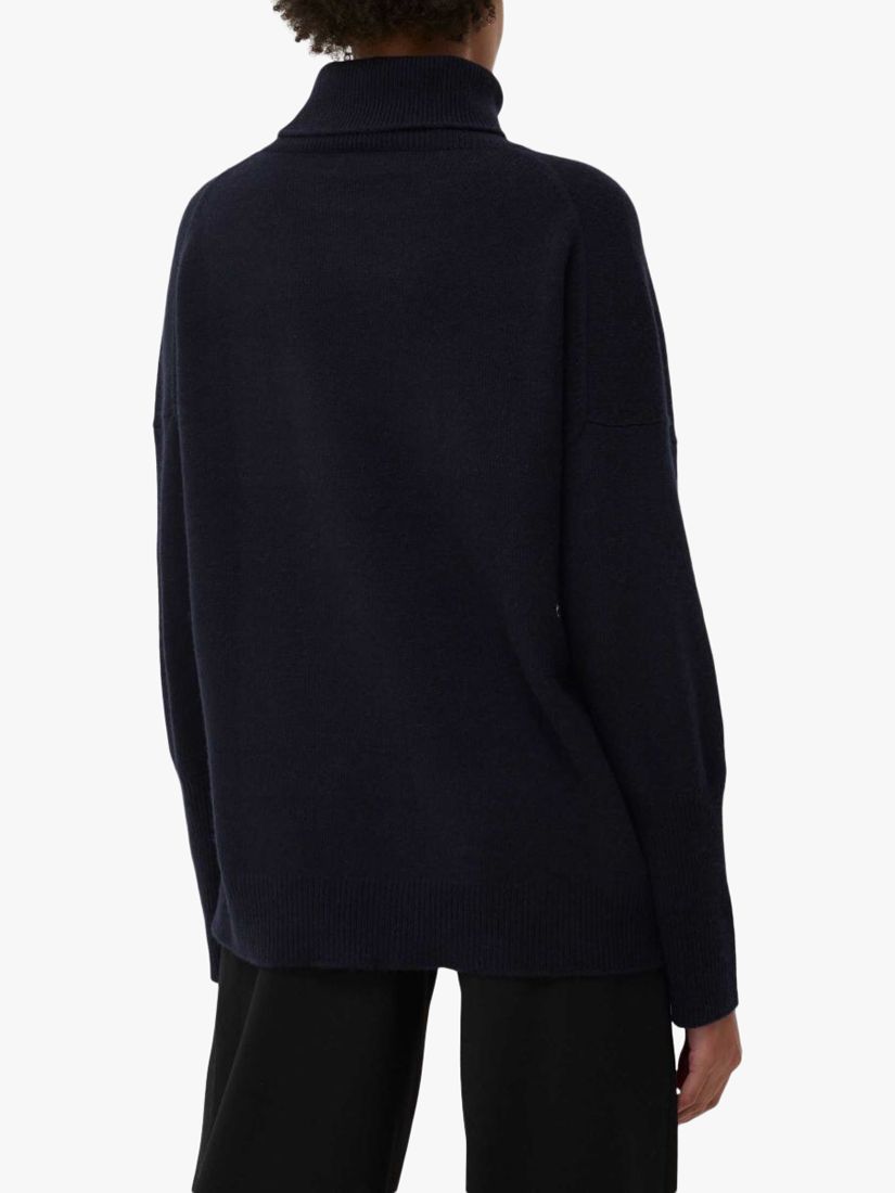 Chinti & Parker Cashmere Roll-Neck Jumper, Navy at John Lewis & Partners