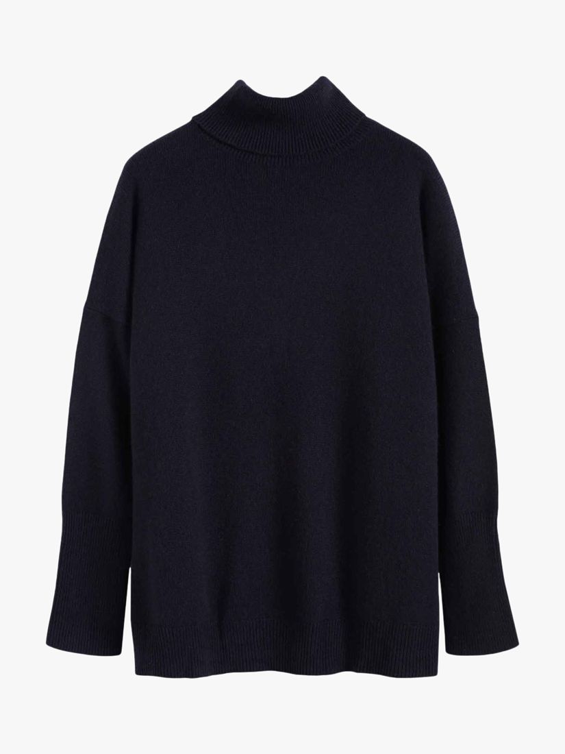 Chinti & Parker Cashmere Roll-Neck Jumper, Navy at John Lewis & Partners