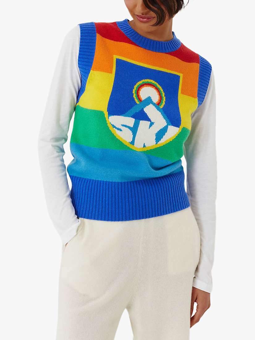 Buy Chinti & Parker Wool & Cashmere Blend Ski Slogan Vest, Multi Online at johnlewis.com