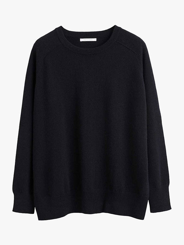 Chinti & Parker Cashmere Slouchy Jumper, Black