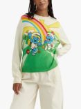 Chinti & Parker Smurfscape Wool & Cashmere Blend Jumper, Cream/Multi