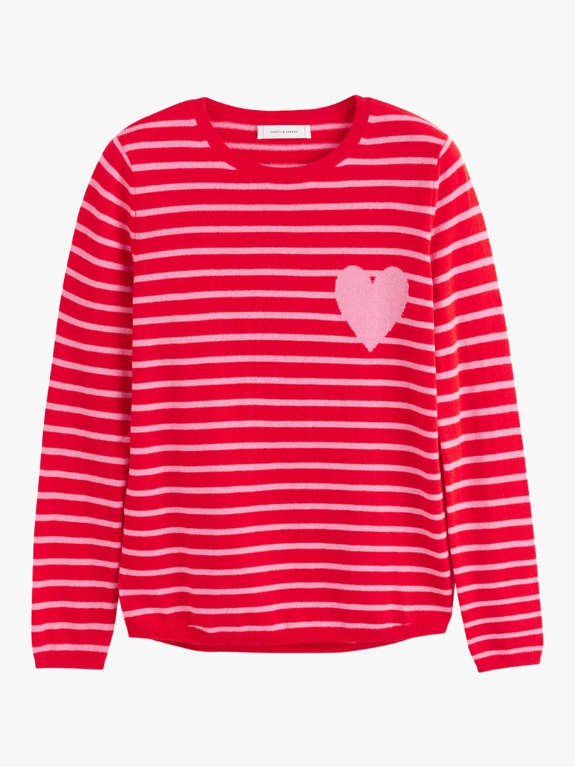 Chinti & Parker Breton Stripe and Heart Wool and Cashmere Blend Jumper ...