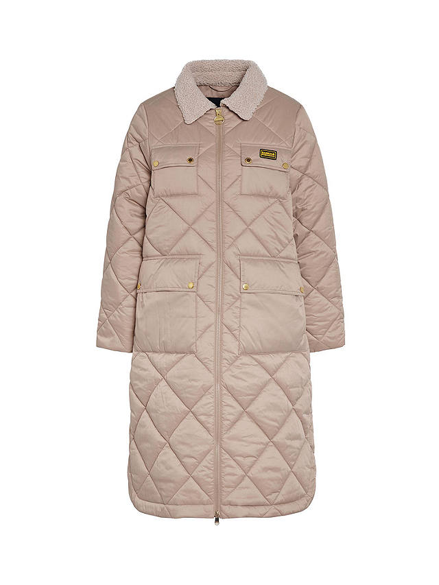 Barbour International Supanova Quilted Longline Jacket, Light Trench