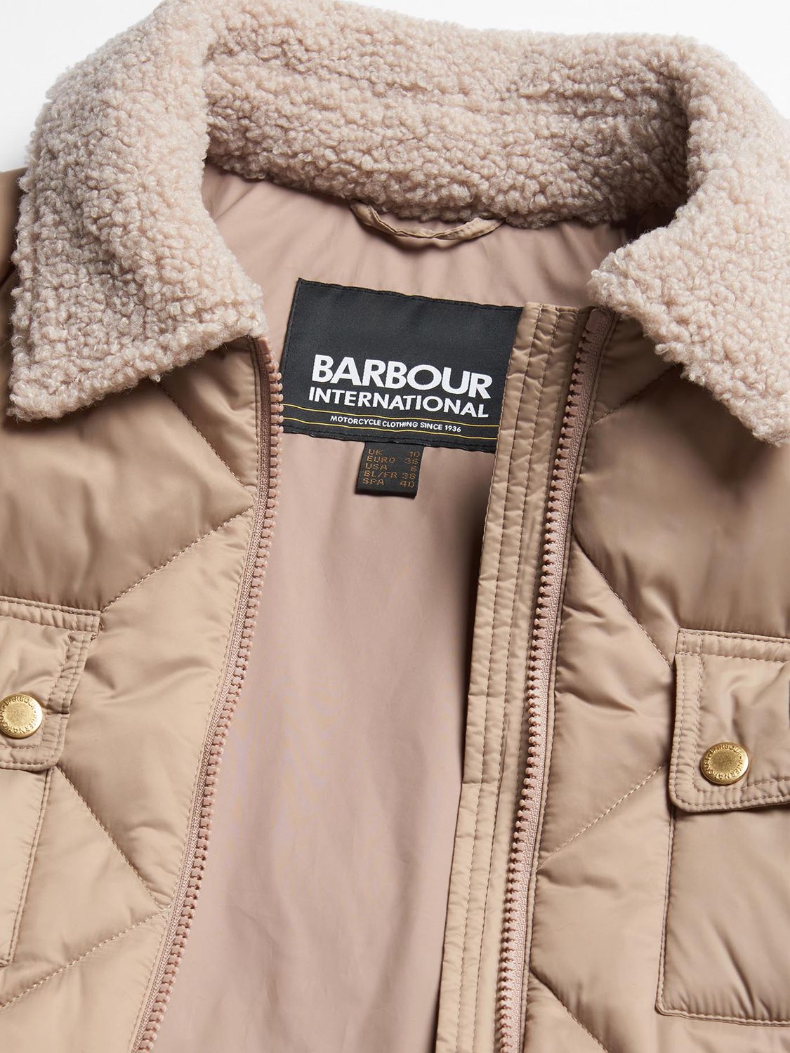 Buy Barbour International Supanova Quilted Longline Jacket Online at johnlewis.com