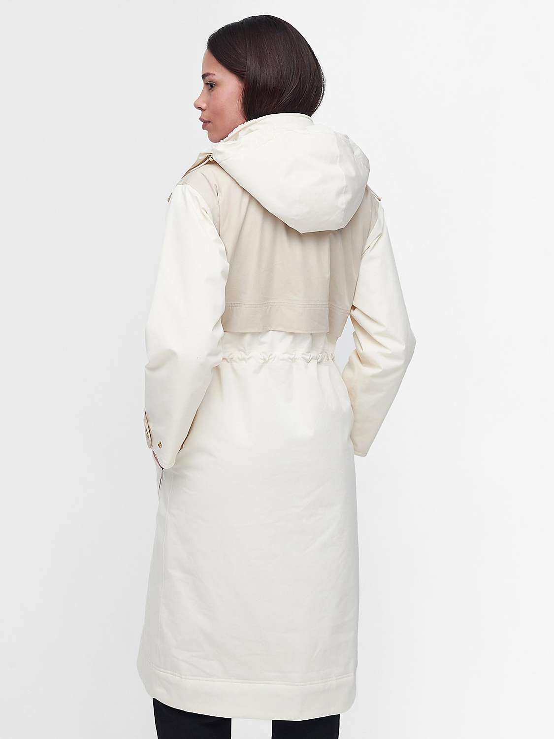 Barbour International Cosmos Waterproof Jacket, Winter White/Mist at ...
