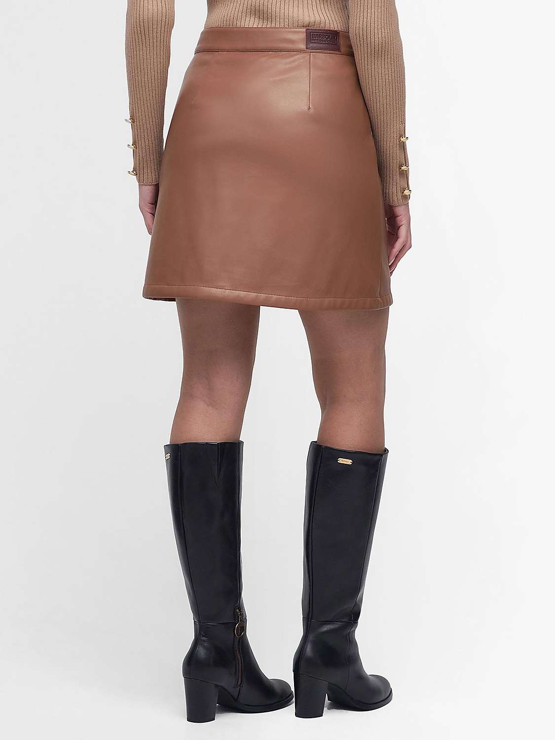 Buy Barbour International Naper Mini Skirt, Camel Online at johnlewis.com