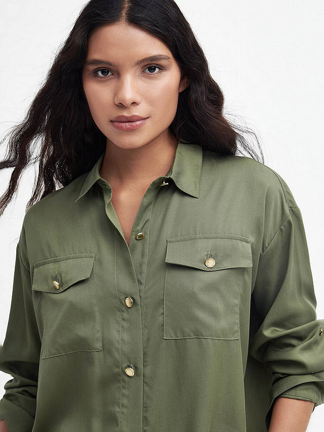 Barbour International Nebula Shirt, Deep Covert Green