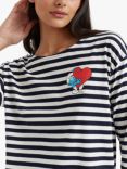 Chinti & Parker Smurfs Breton Organic Cotton T-Shirt, Multi