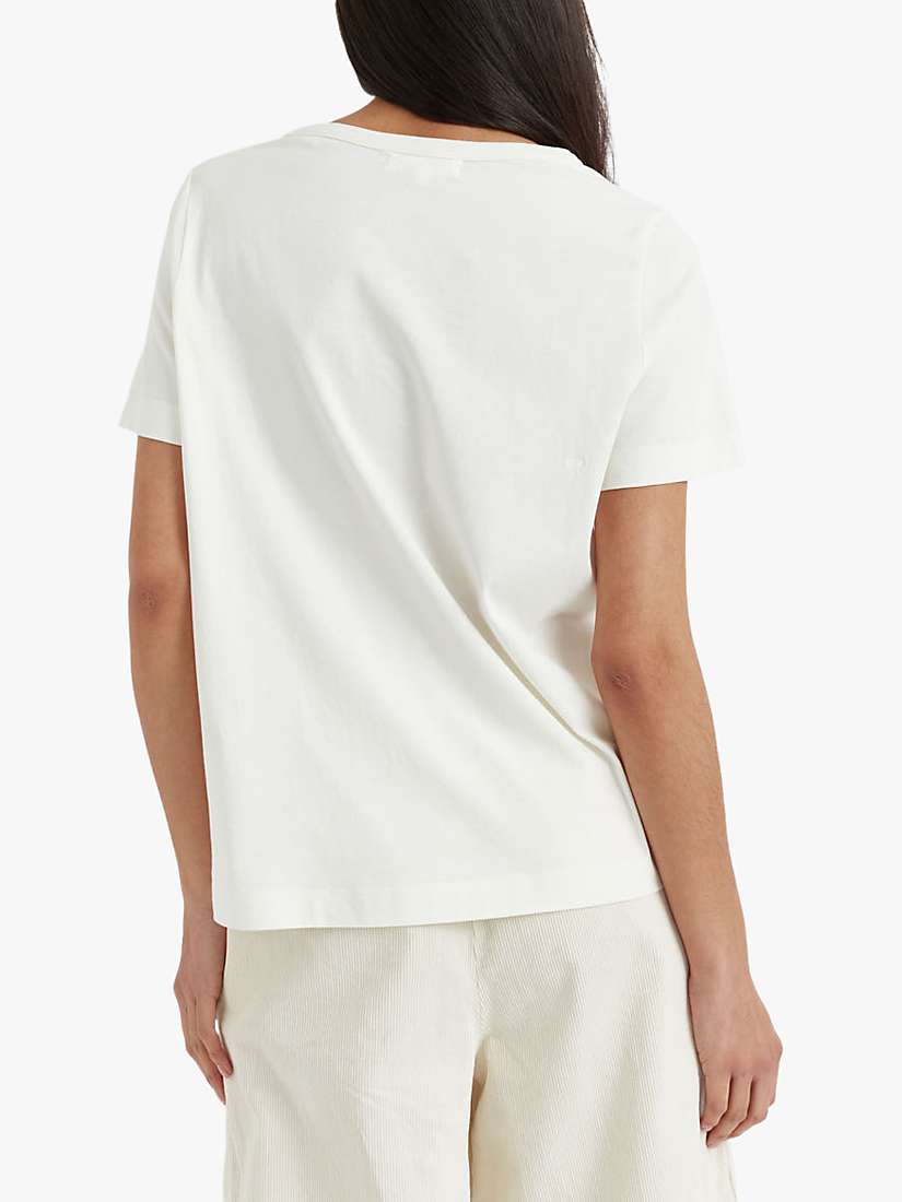 Buy Chinti & Parker Organic Cotton Happy Smurfs T-Shirt, Cream/Multi Online at johnlewis.com