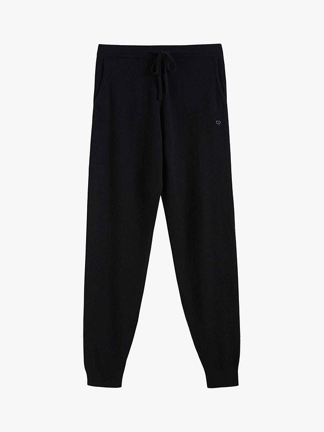 Chinti & Parker Cashmere Tapered Joggers, Black