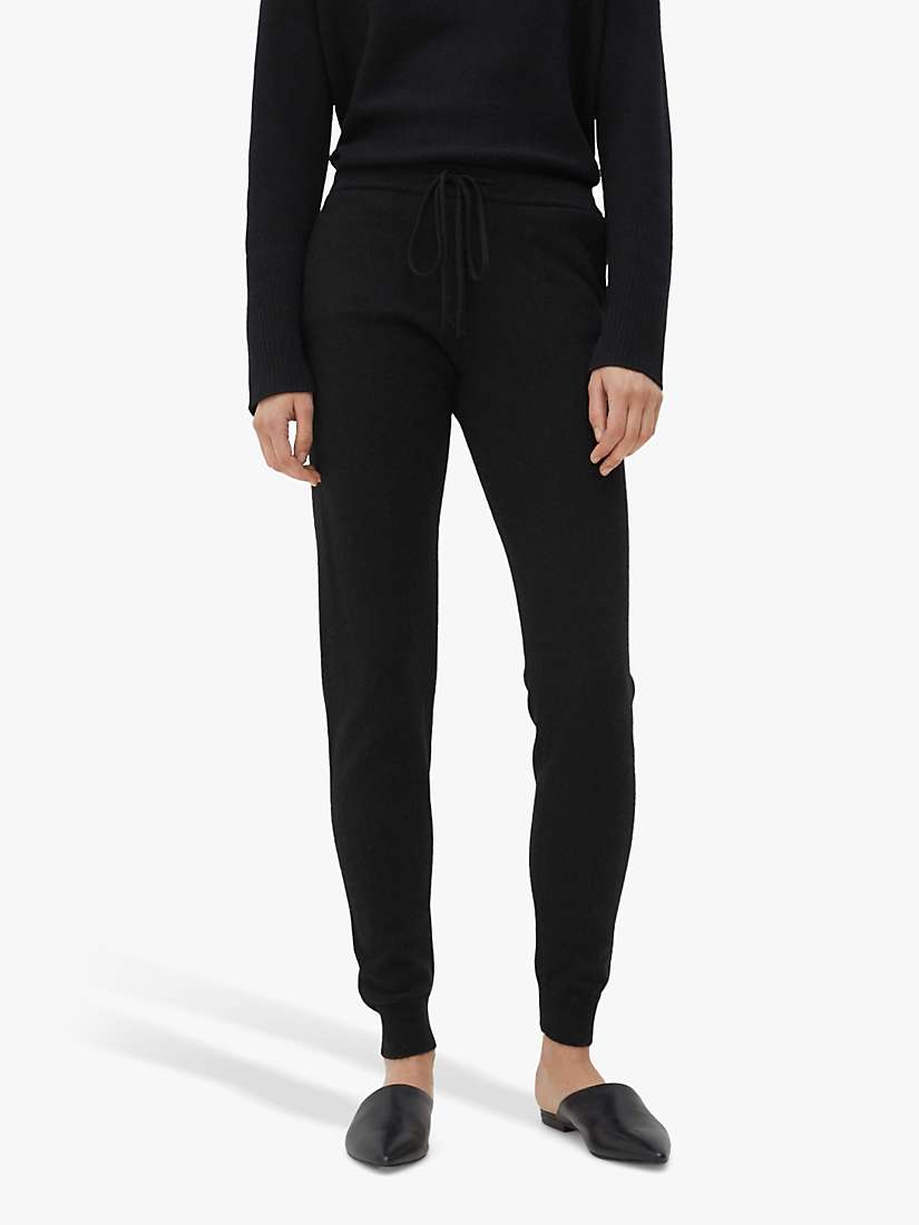 Buy Chinti & Parker Cashmere Tapered Joggers, Black Online at johnlewis.com