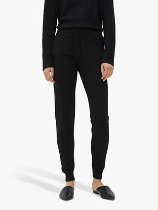 Chinti & Parker Cashmere Tapered Joggers, Black