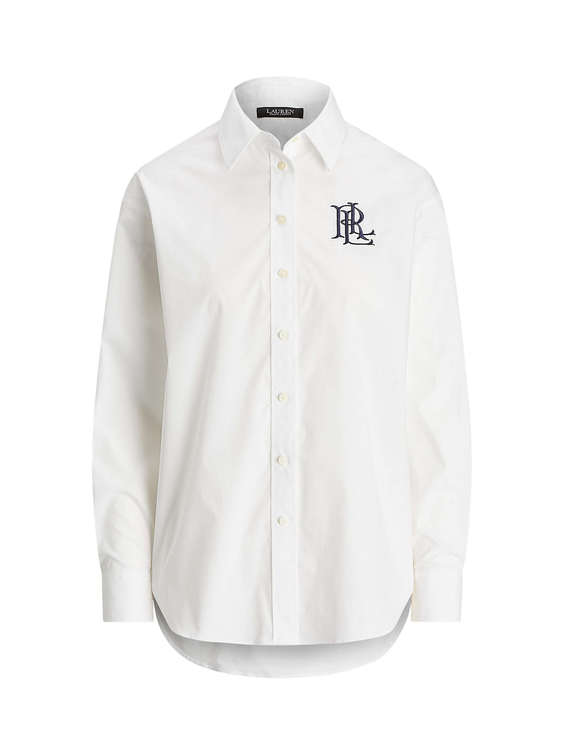 Buy Lauren Ralph Lauren Kotto Embroidered Logo Shirt, White Online at johnlewis.com