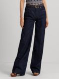 Lauren Ralph Lauren Mid Rise Wide Leg Jean, Blue