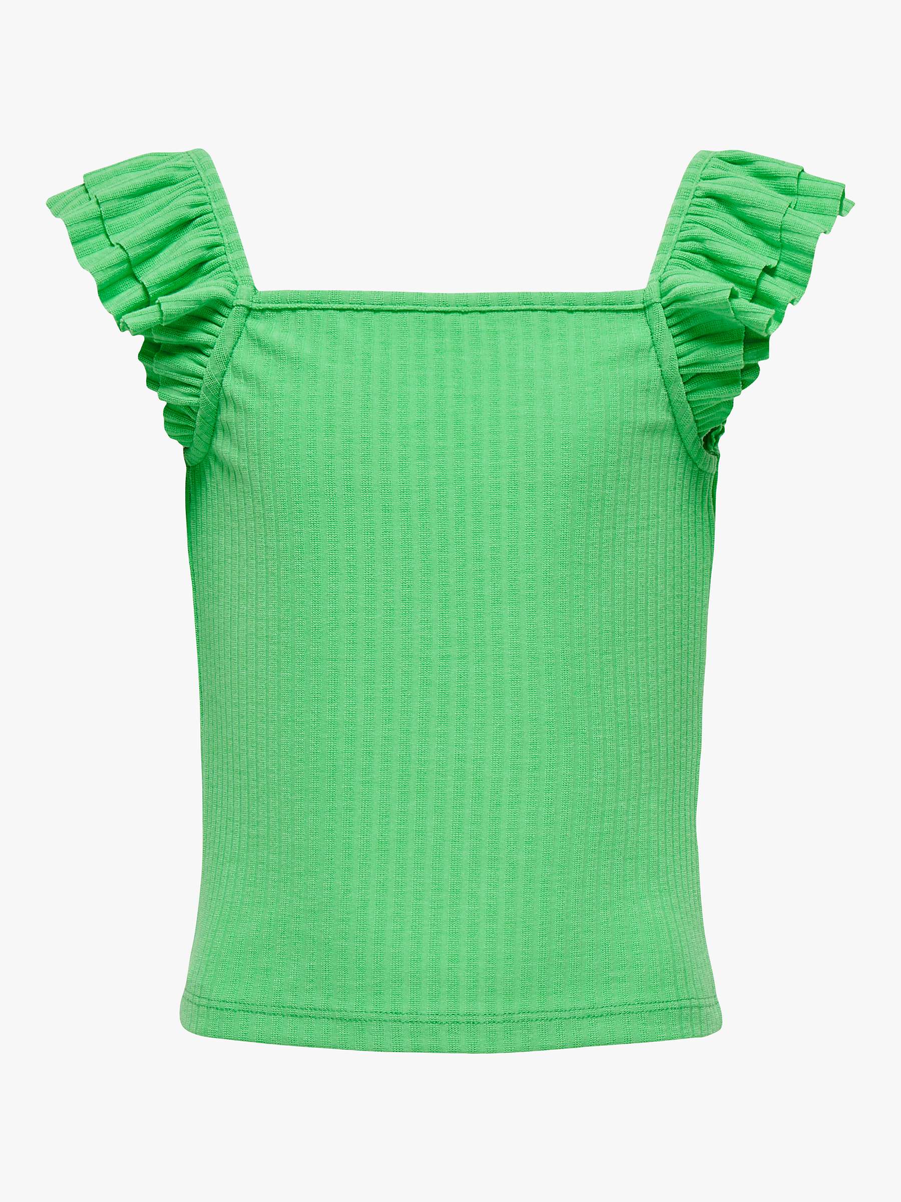 Buy Kids ONLY Kids' Frill Strap Ribbed Top, Spring Bouquet Online at johnlewis.com