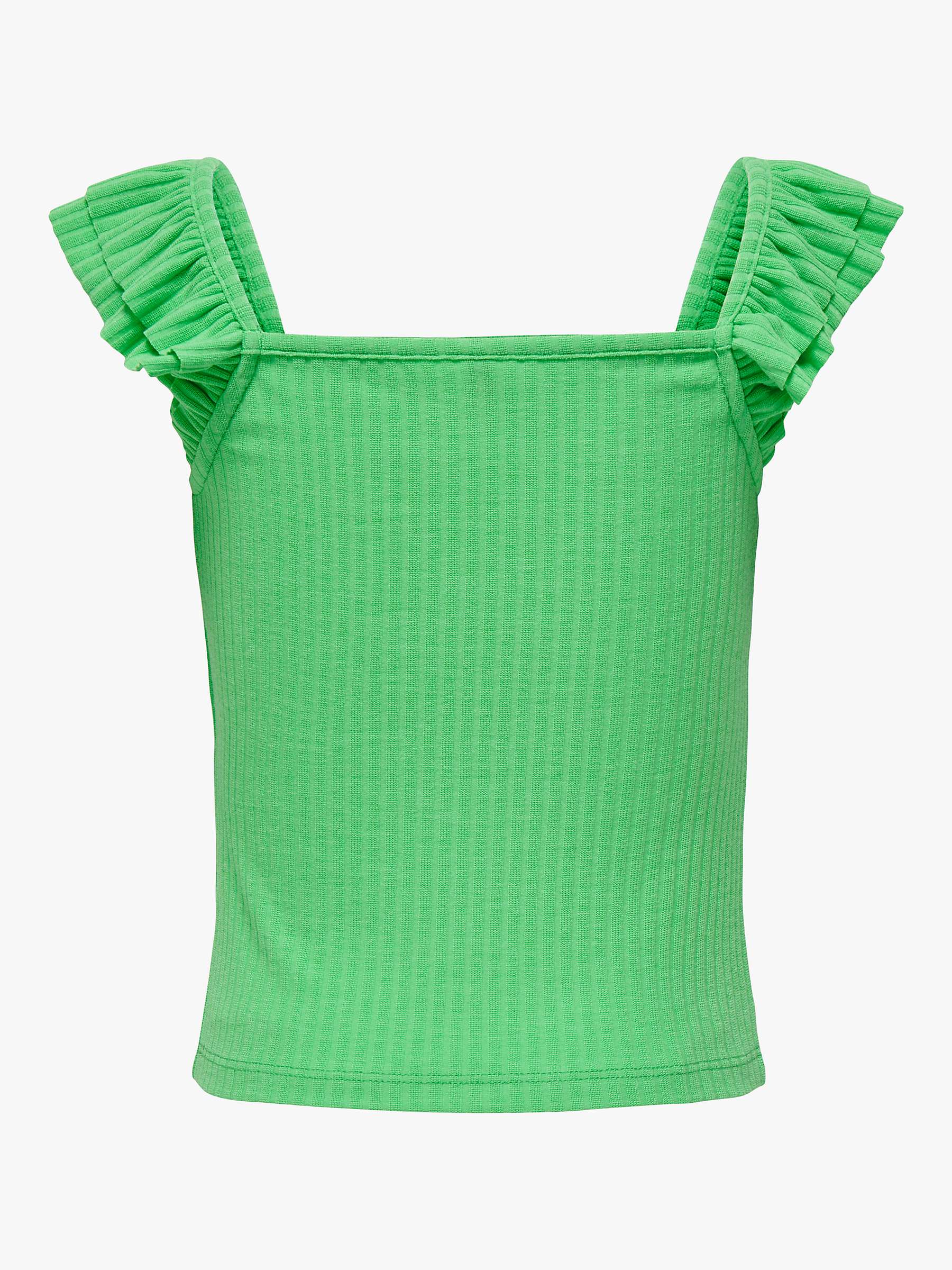 Buy Kids ONLY Kids' Frill Strap Ribbed Top, Spring Bouquet Online at johnlewis.com