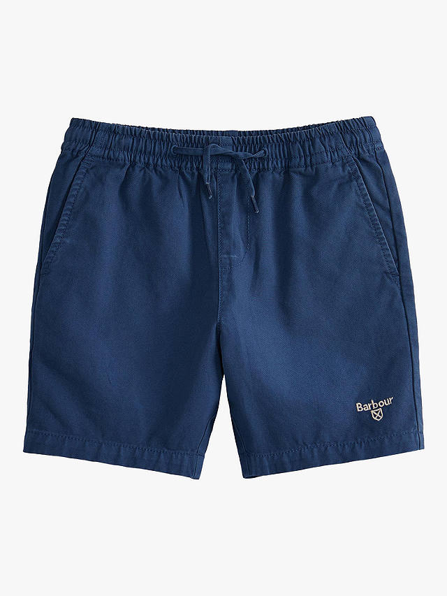 Barbour Kids' Oxtown Denim Shorts, Dark Navy