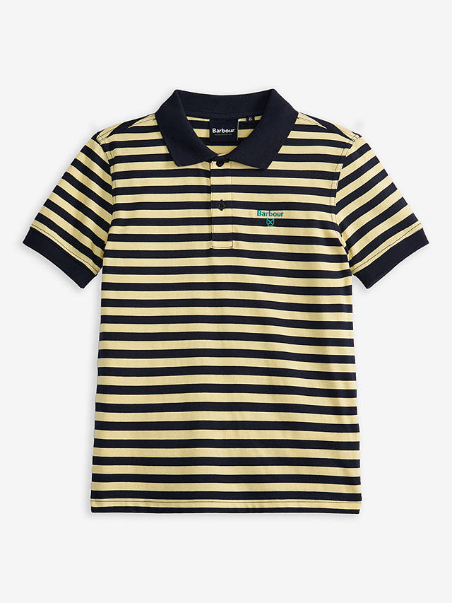 Barbour Kids' Earle Stripe Polo Shirt, Yellow
