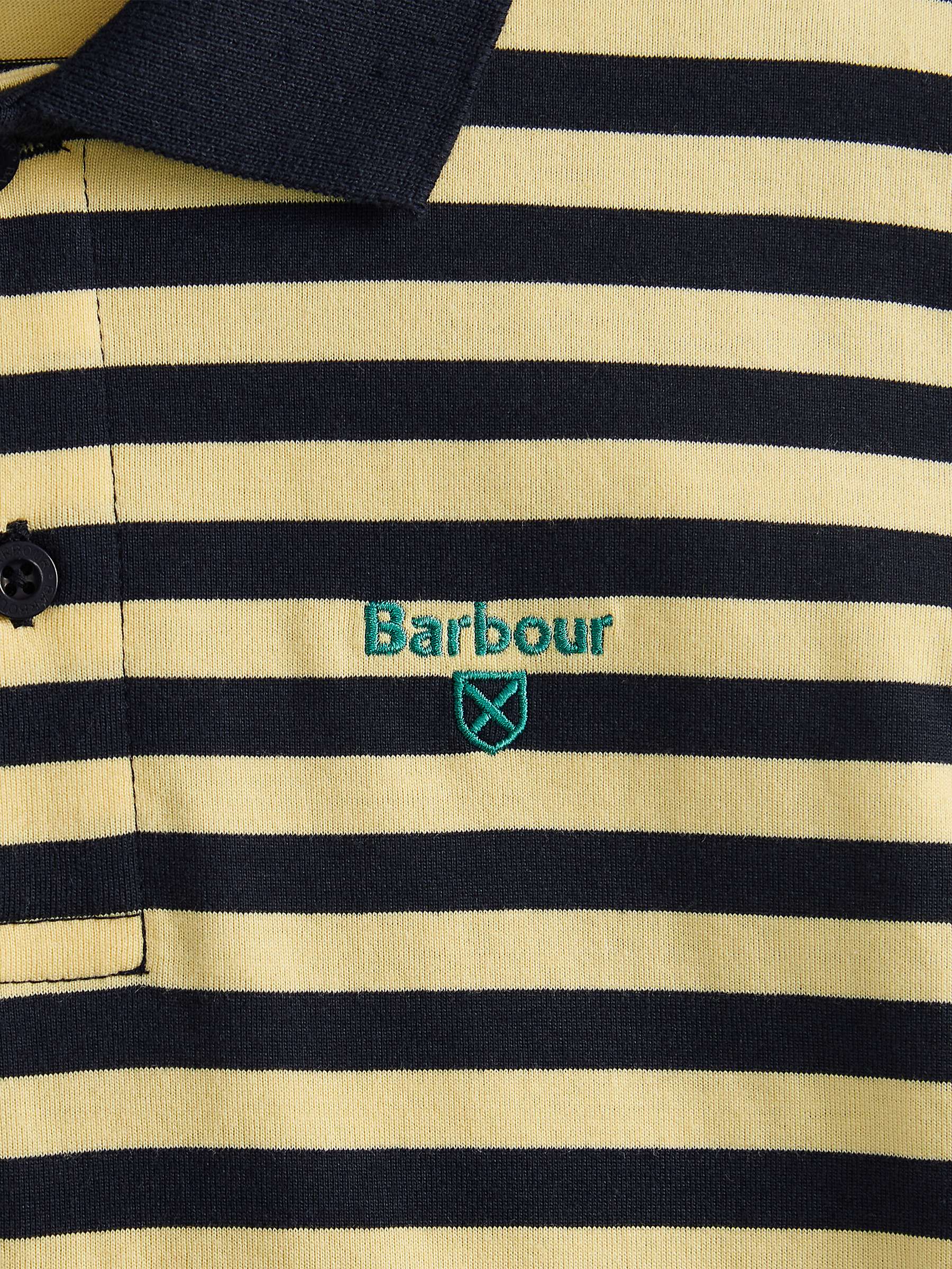 Buy Barbour Kids' Earle Stripe Polo Shirt, Yellow Online at johnlewis.com