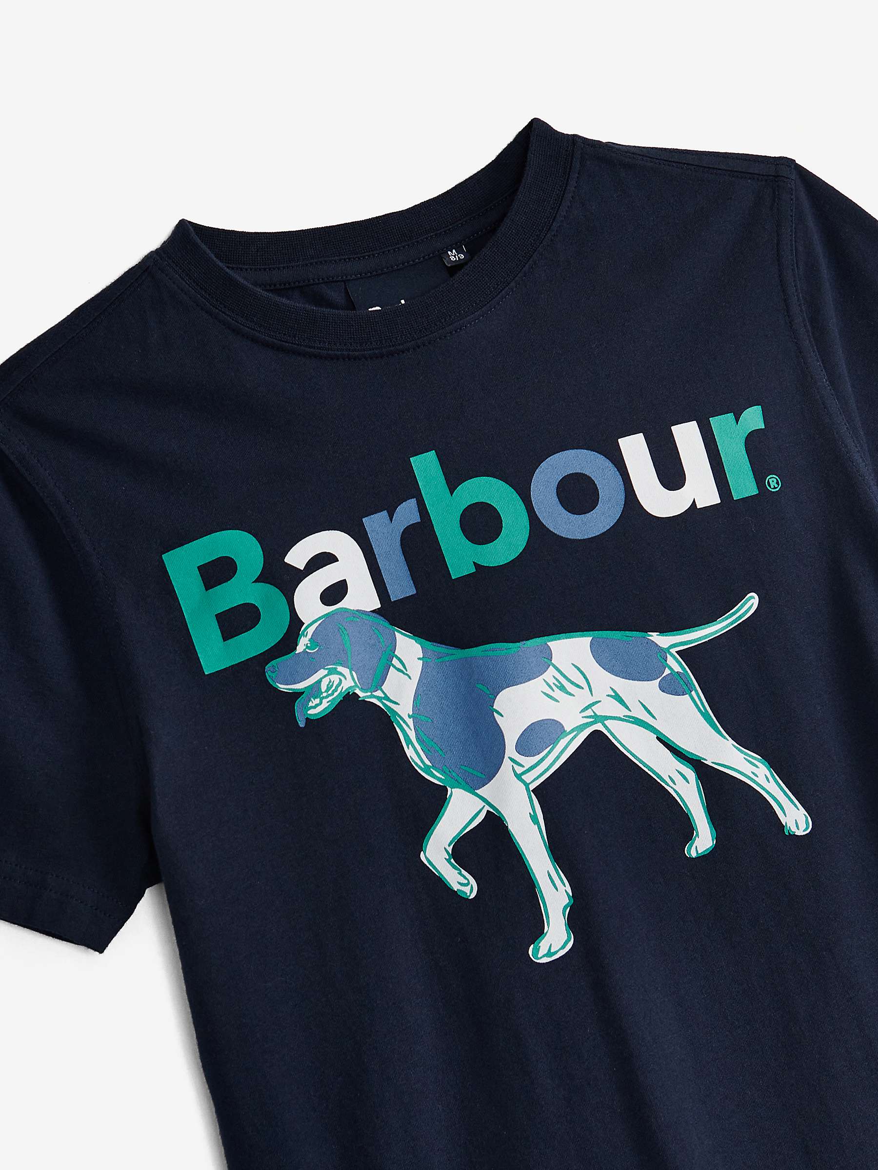 Buy Barbour Kids' Joey Short Sleeve T-Shirt, Navy Online at johnlewis.com
