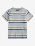 Barbour Kids' Hamstead Stripe T-Shirt, Blue/Multi