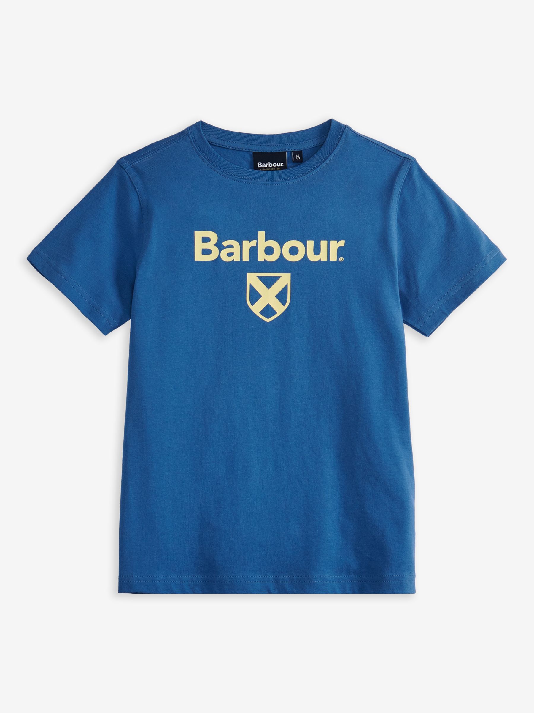 Barbour Kids' Shield T-Shirt, Blue at John Lewis & Partners